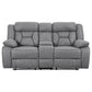 Higgins 3-piece Upholstered Motion Reclining Sofa Set Grey