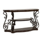 Laney Scrollwork Entryway Sofa Console Table Deep Merlot