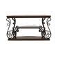 Laney Scrollwork Entryway Sofa Console Table Deep Merlot