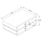 Elana 1-shelf Rectangular Coffee Table White High Gloss