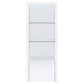 Jude 3-shelf Engineered Wood Media Tower High Gloss White