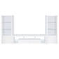 Jude 3-shelf Engineered Wood Media Tower High Gloss White