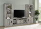 Burke 3-shelf Engineered Wood Media Tower Grey Driftwood
