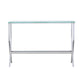 Saide Rectangular Glass Top Entryway Console Table Chrome