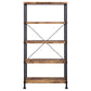 Analiese 2-piece Computer Desk Bookcase Set Rustic Nutmeg