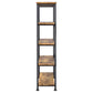 Analiese 2-piece Computer Desk Bookcase Set Rustic Nutmeg