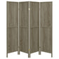 Deepika 4-Panel Room Divider Folding Screen Grey Driftwood