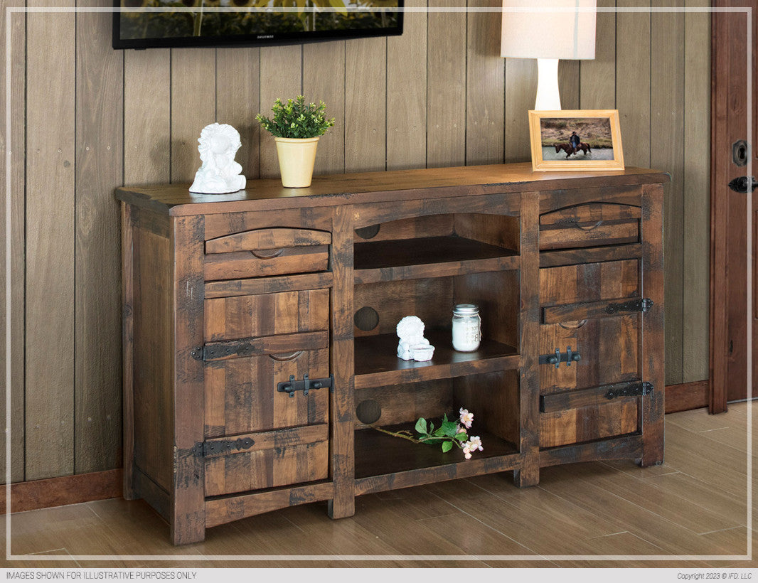 80" TV Stand w/2 Doors, 2 Drawer & 3 shelves