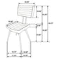 Misty Leather Upholstered Dining Chair Espresso (Set of 2)