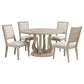 Trofello 5-piece Round Dining Set White Washed