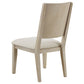 Trofello Upholstered Dining Side Chair White Washed and Beige (Set of 2)