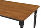 Hollyoak Farmhouse Rectangular Dining Table with Turned Legs Walnut and Black