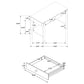 Arini 2-drawer Vanity Desk Makeup Table Sand Wash