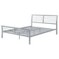 Cooper Metal Queen Open Frame Bed Silver