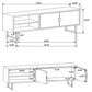 Marsden 2-door Mango Wood 70-inch TV Stand Charcoal Black