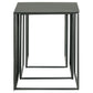 Imez 3-piece Rectangular Metal Nesting Table Set Grey