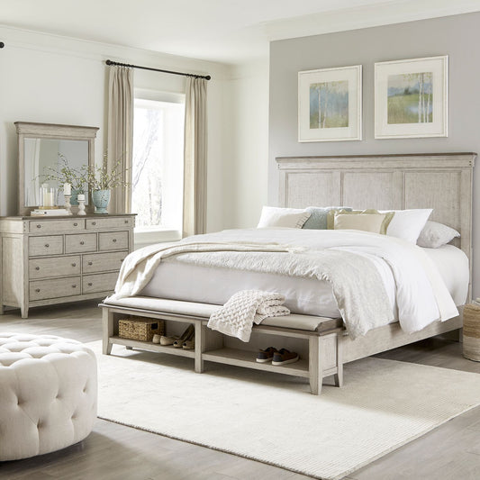 Ivy Hollow - King Storage Bed, Dresser & Mirror