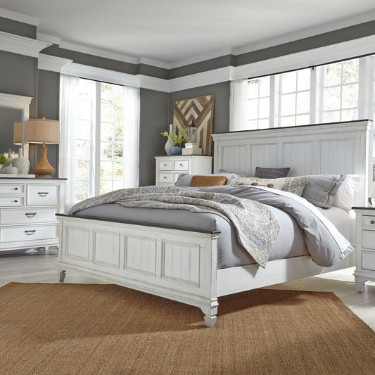 Allyson Park - King California Panel Bed, Dresser & Mirror, Chest