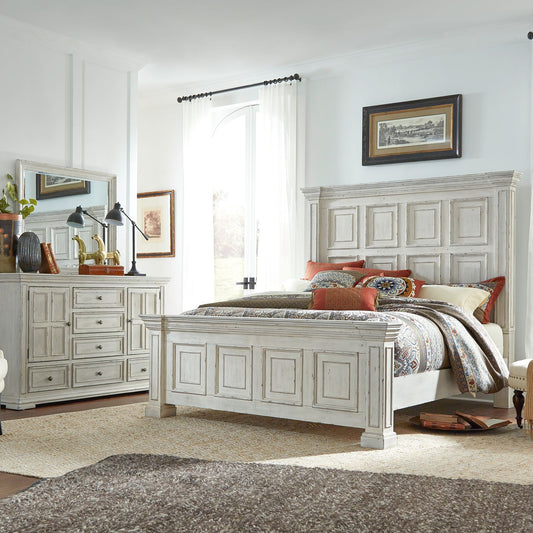 Big Valley - King California Panel Bed, Dresser & Mirror