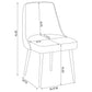 Cosmo Upholstered Dining Side Chair Light Grey (Set of 2)