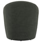 Leon Upholstered Barrel Accent Swivel Chair Hunter Green