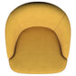 Leon Upholstered Barrel Accent Swivel Chair Mustard Yellow