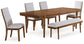 Lyncott Dining Table and 4 Chairs and Bench
