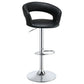 Barraza 29-inch Adjustable Height Bar Stool Black and Chrome