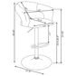 Barraza 29-inch Adjustable Height Bar Stool Black and Chrome