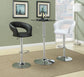 Barraza 29-inch Adjustable Height Bar Stool Black and Chrome