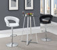Barraza 29-inch Adjustable Height Bar Stool White and Chrome