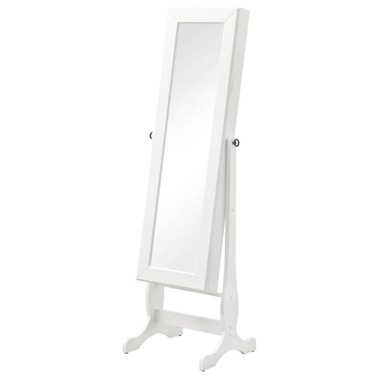 Batista Cheval Mirror with Jewelry Storage White