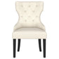 Baney Fabric Upholstered Dining Side Chair Cream and Black
