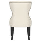Baney Fabric Upholstered Dining Side Chair Beige and Black