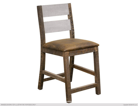 Faux Leather Seat 24" Barstool