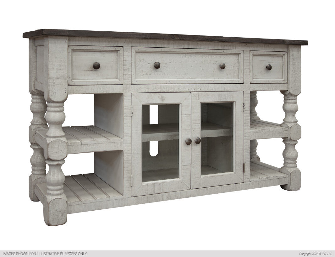 3 Drawer, 2 Glass Door 60" TV Stand