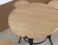 Magnolia 42-inch Round Counter Table, Black and Sand