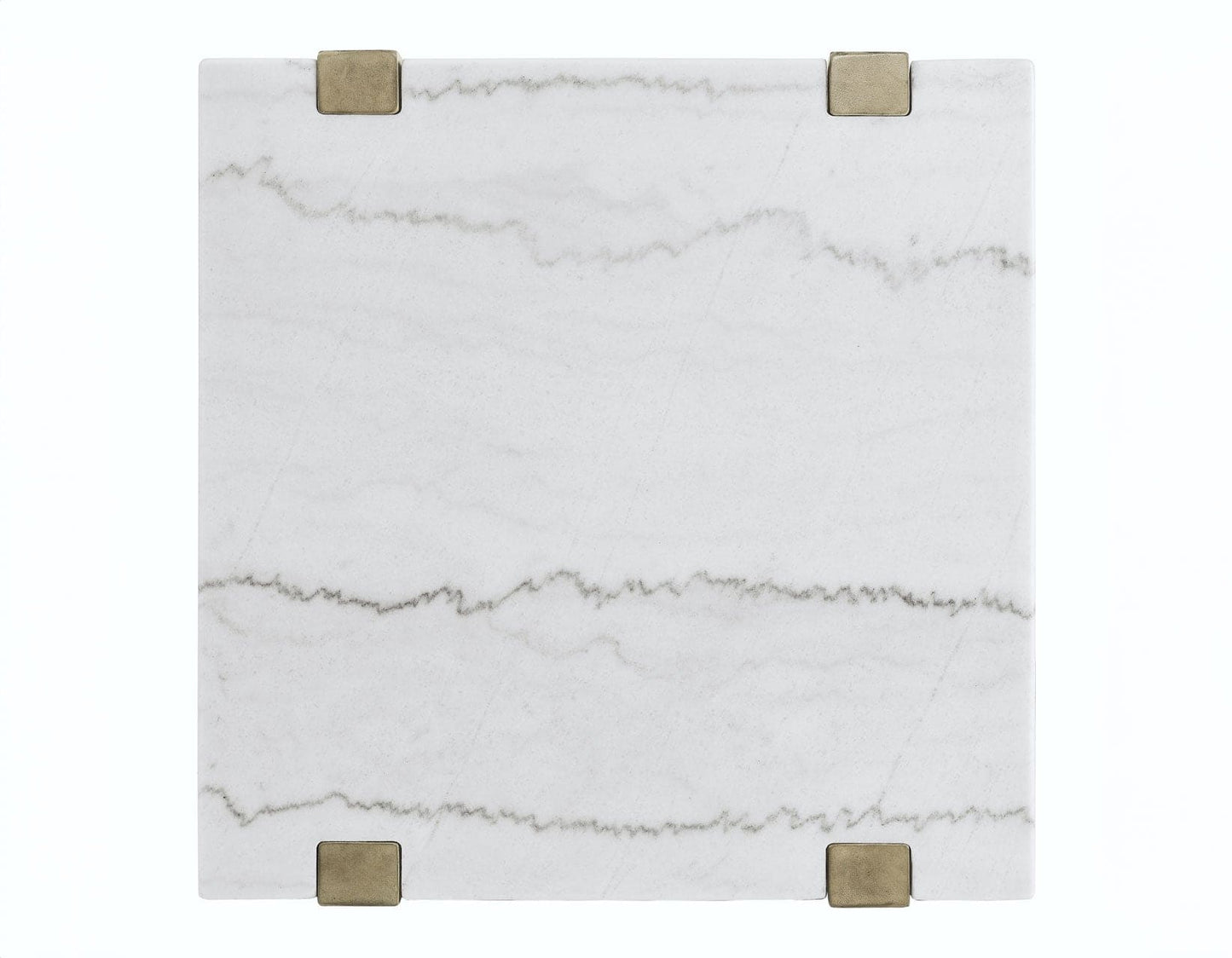Perth White Marble End Table