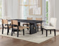 Aubrey Black 7-Piece 78-96″ Dining Set