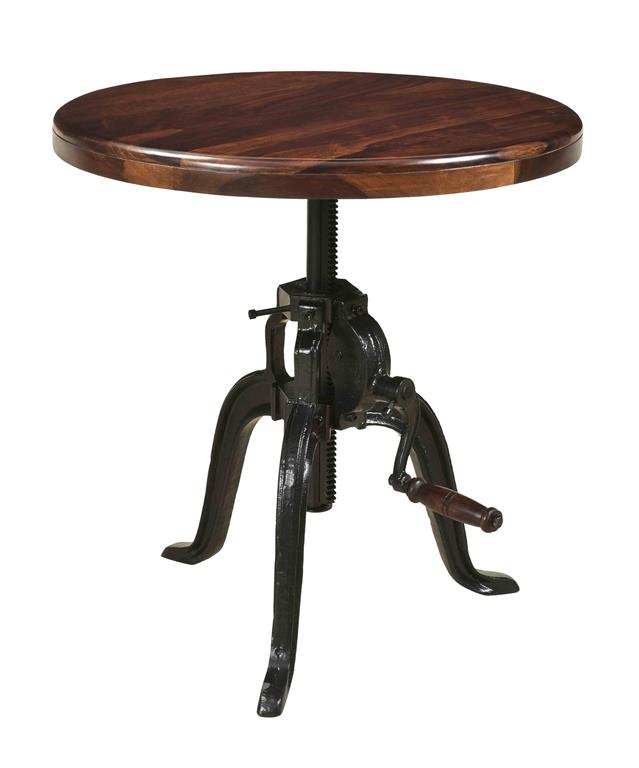 ADJUSTABLE HEIGHT ACCENT TABLE