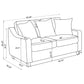 Christine 3-piece Upholstered Sloped Arm Sofa Set Beige