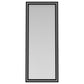 Windrose Full Length Floor Standing Tempered Mirror with LED Lighting Black