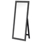 Windrose Full Length Floor Standing Tempered Mirror with LED Lighting Black