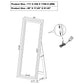 Windrose Full Length Floor Standing Tempered Mirror with LED Lighting Black