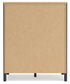Cadmori King Upholstered Panel Bed with Mirrored Dresser, Chest and Nightstand