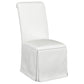 Shawna Upholstered Skirted Side Chair White (Set of 2)