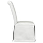 Shawna Upholstered Skirted Side Chair White (Set of 2)