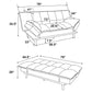 Laredo Upholstered Tufted Convertible Sofa Bed Grey