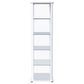 Aero 5-shelf Display Curio Cabinet with LED Lighting White