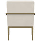 Kirra Upholstered Metal Arm Accent Chair Cream